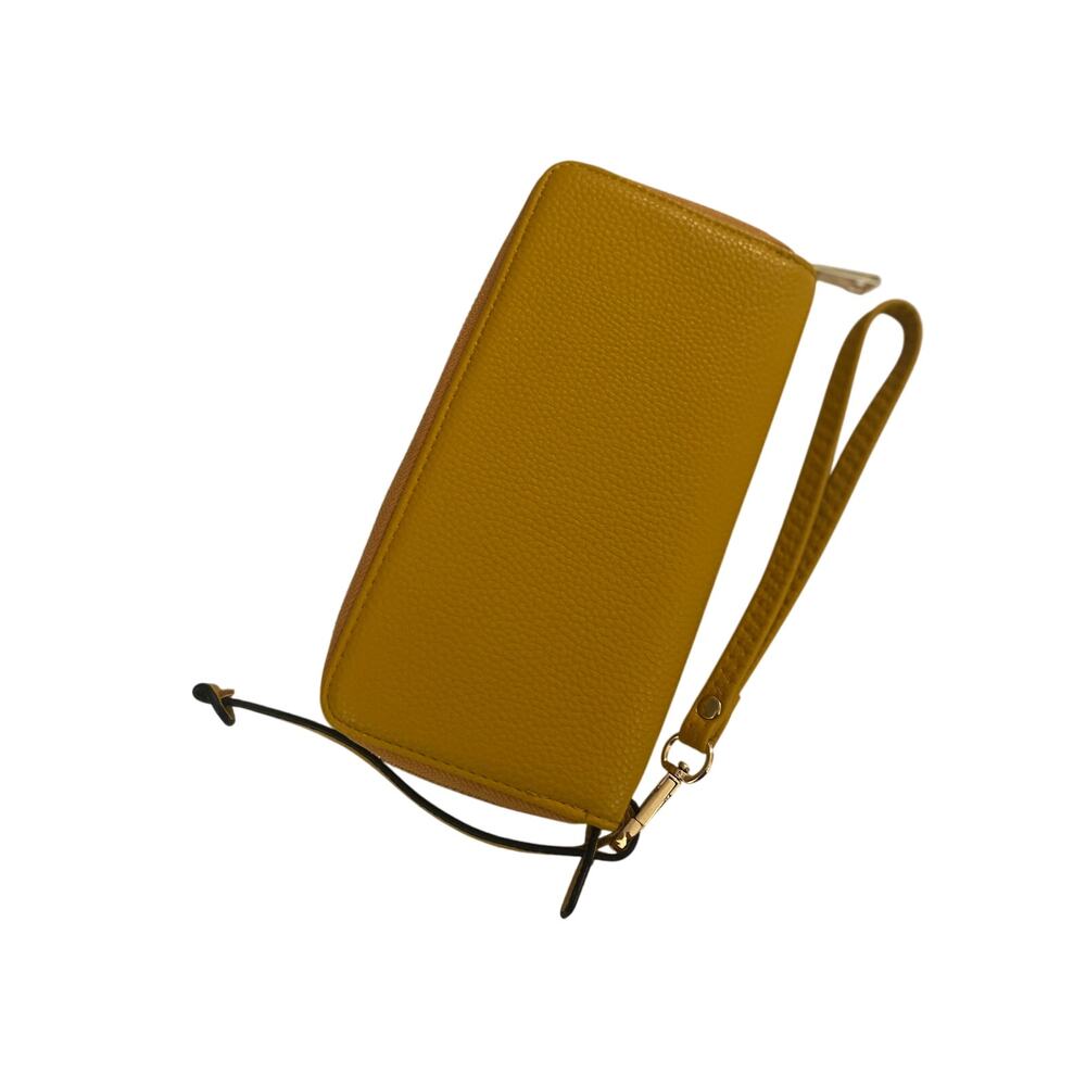 Women’s Faux Leather Satchel Tote Bag & Wallet Set - Vibrant Yellow (Y0490)‎ - Picture 12 of 16